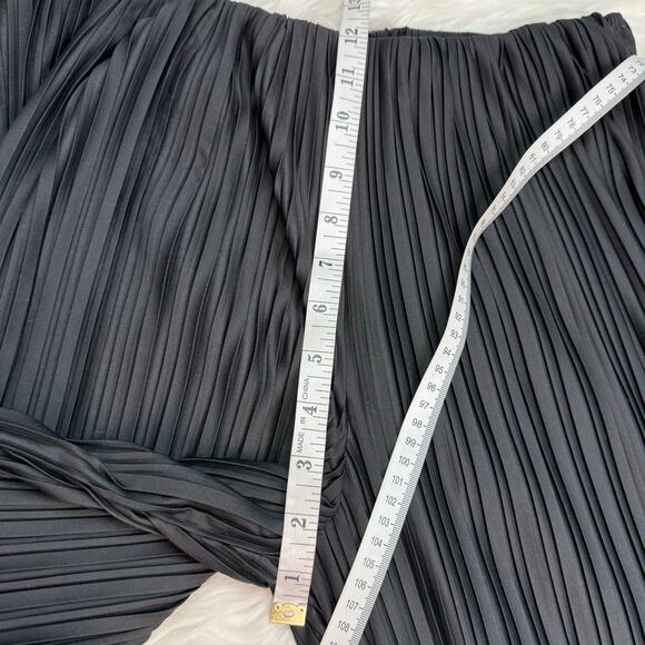 Free People Winona Pleated Flare Pants High Rise Wide Leg Black Size M Capsule - Picture 6 of 10